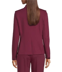 Anne Klein Two Button Long Sleeve Peak Lapel Triple Patch Pocket Blazer