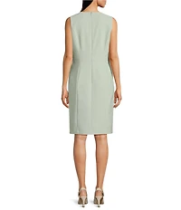 Anne Klein Urban Stretch Surplus Seaming Detail Sheath Dress