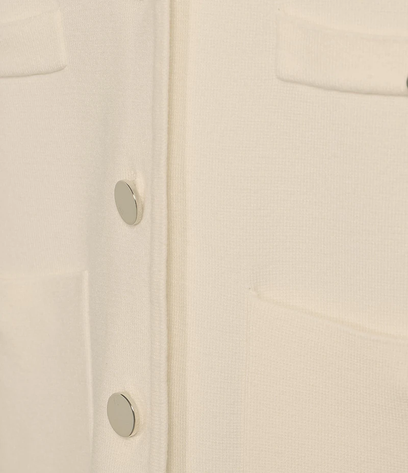 Anne Klein V-Neck Patch Pocket Button-Front Cardigan