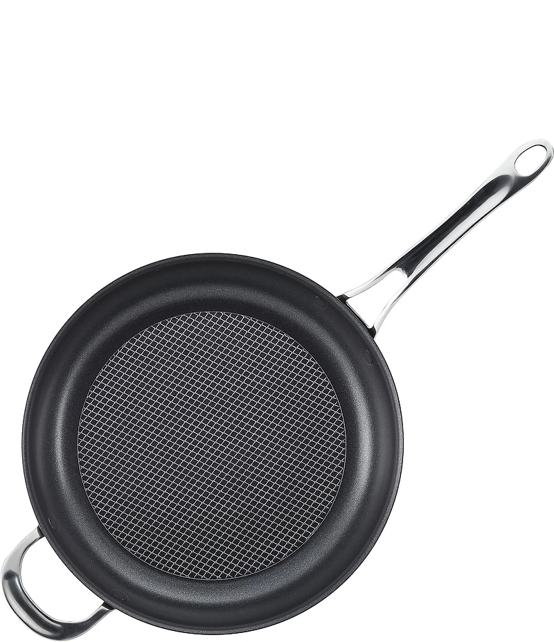 Anolon X SearTech Nonstick Open Frying Pan with Helper Handle, 12#double;