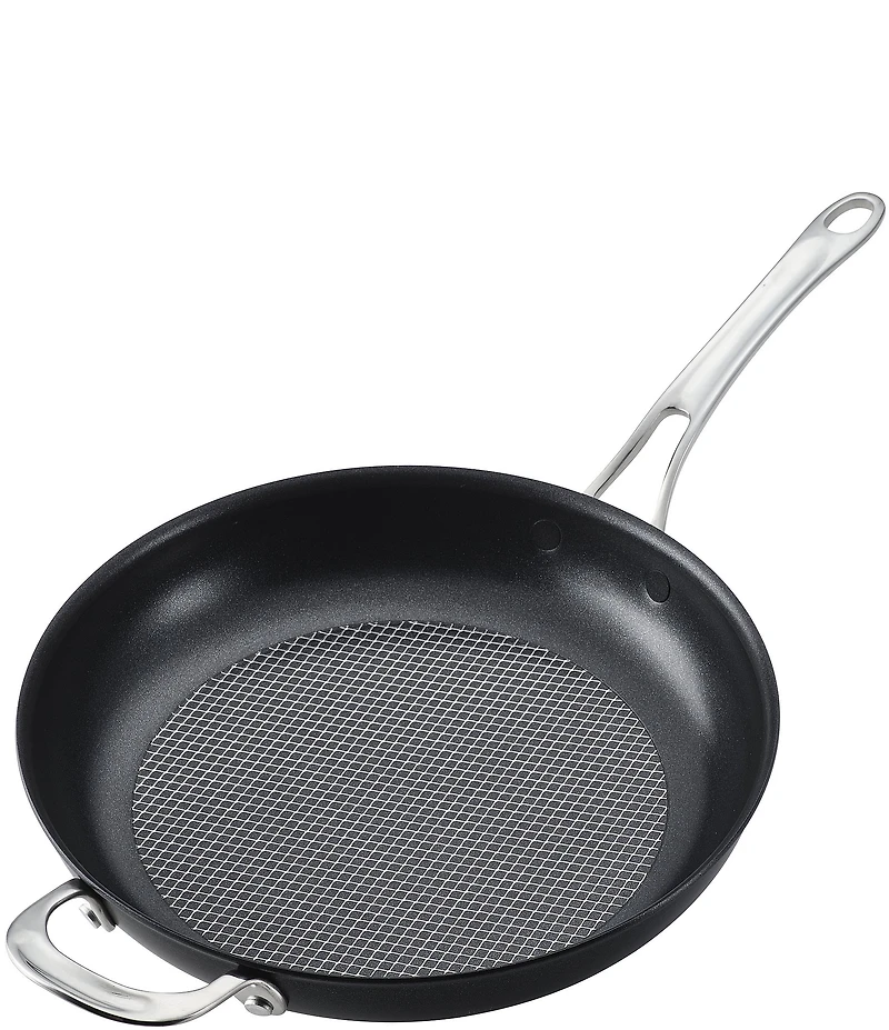 Anolon X SearTech Nonstick Open Frying Pan with Helper Handle, 12#double;