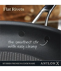 Anolon X SearTech Nonstick Open Frying Pan with Helper Handle, 12#double;