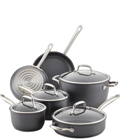 Anolon Accolade Forged Hard-Anodized Precision Forge 10-Piece Cookware Set