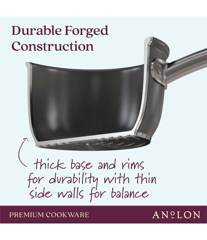 Anolon Accolade Hard-Anodized Precision Forge Square Grill Pan, 11#double;