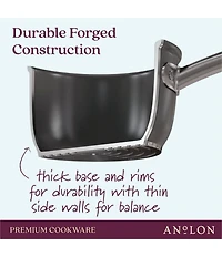 Anolon Accolade Hard-Anodized Precision Forge Square Grill Pan, 11#double;