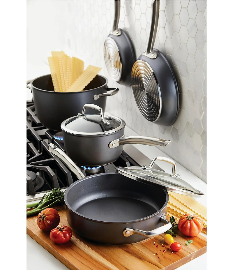 Anolon Accolade Twin Pack Open Skillet Set, 8#double; & 10#double;