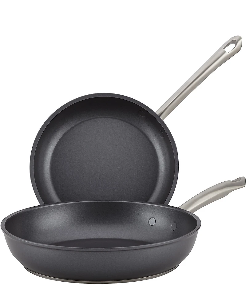 Anolon Accolade Twin Pack Open Skillet Set, 8#double; & 10#double;