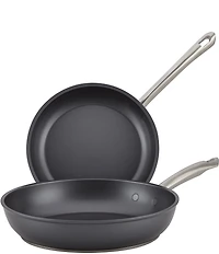 Anolon Accolade Twin Pack Open Skillet Set, 8#double; & 10#double;