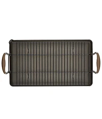Anolon Advanced Home Hard Anodized Nonstick Bronze Double Burner Griddle, 10#double; x 18#double;