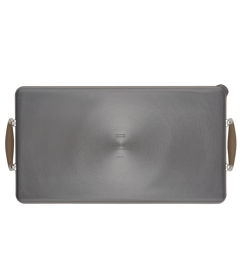 Anolon Advanced Home Hard Anodized Nonstick Bronze Double Burner Griddle, 10#double; x 18#double;