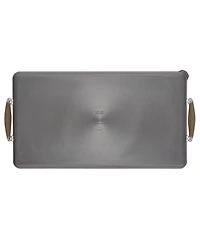 Anolon Advanced Home Hard Anodized Nonstick Bronze Double Burner Griddle, 10#double; x 18#double;