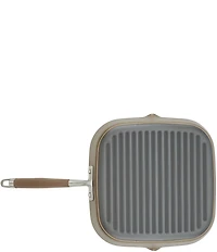 Anolon Advanced Home Hard Anodized Nonstick Deep Square Grill Pan with Pour Spout, 11#double;