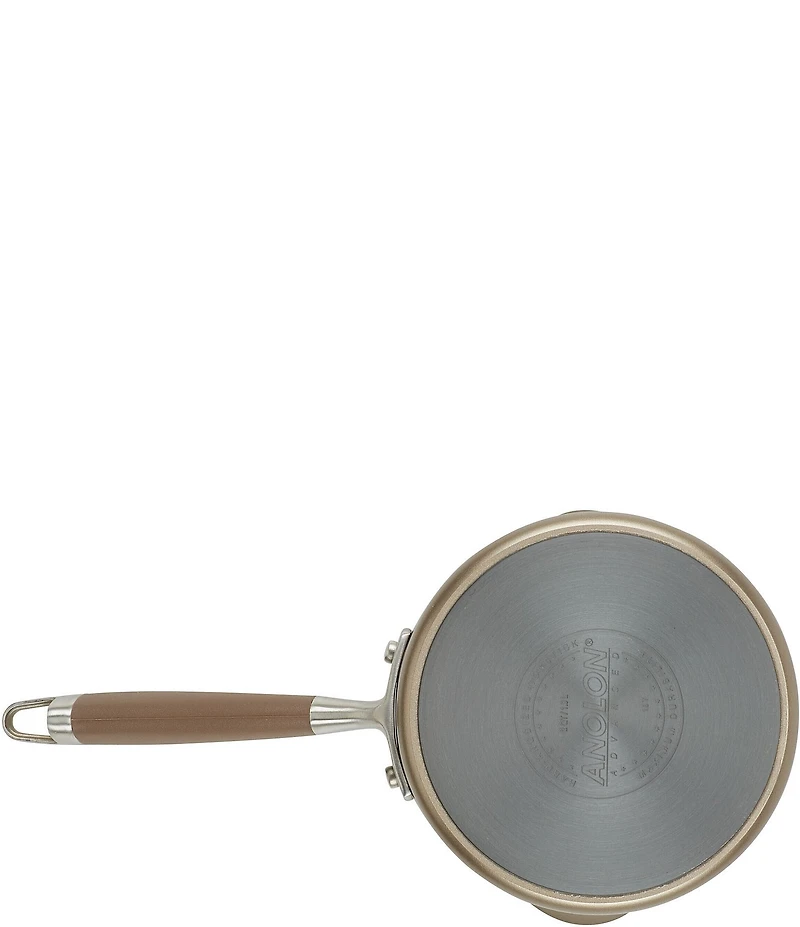 Anolon Advanced Home Hard Anodized Nonstick Bronze Straining Saucepan, 2 Qt.