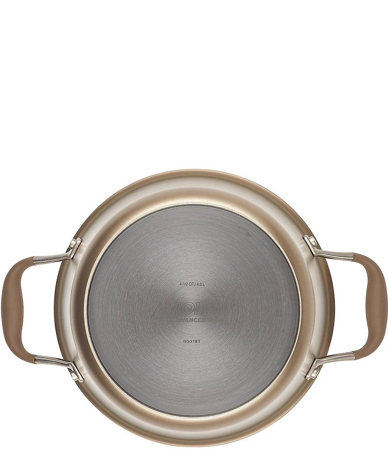 Anolon Advanced Home Hard Anodized Nonstick Covered Tapered Saucepot, 4.5 Qt.