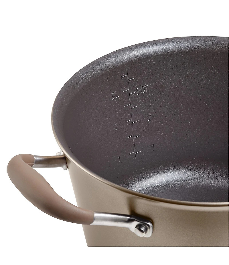 Anolon Advanced Home Hard Anodized Nonstick Covered Tapered Saucepot, 4.5 Qt.
