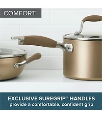 Anolon Advanced Home Hard-Anodized Nonstick Saute Pan with Helper Handle