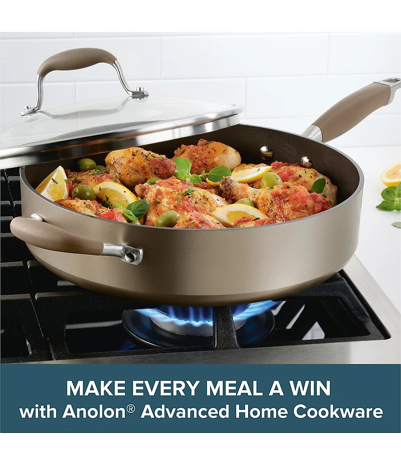 Anolon Advanced Home Hard-Anodized Nonstick Saute Pan with Helper Handle