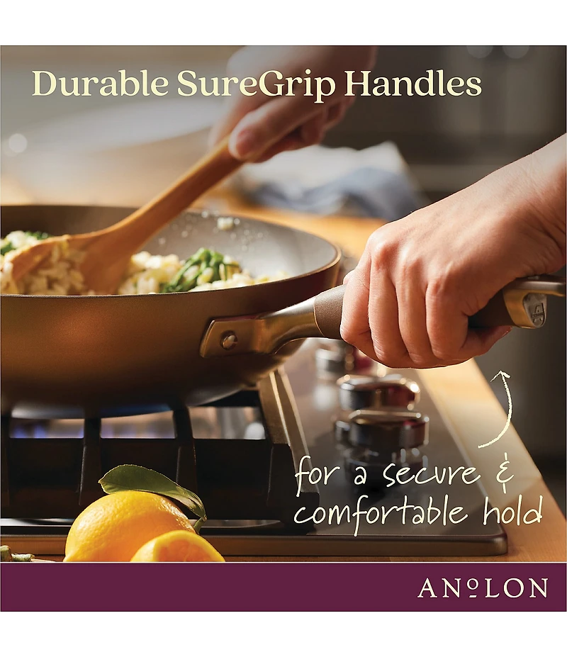 Anolon Advanced Home Hard Anodized Stir Fry Pan, 12#double;