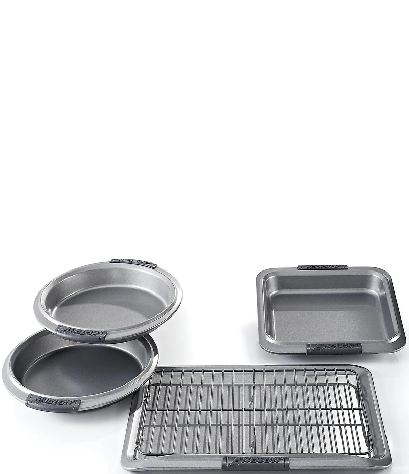 Anolon Advanced Nonstick 5-Piece Bakeware Set with Silicone Grips