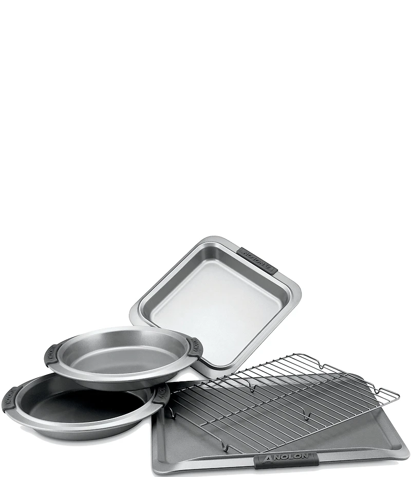 Anolon Advanced Nonstick 5-Piece Bakeware Set with Silicone Grips