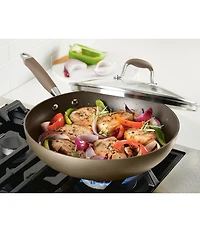 Anolon Advanced Onyx Hard-Anodized Nonstick Covered Ultimate Pan, 12#double;