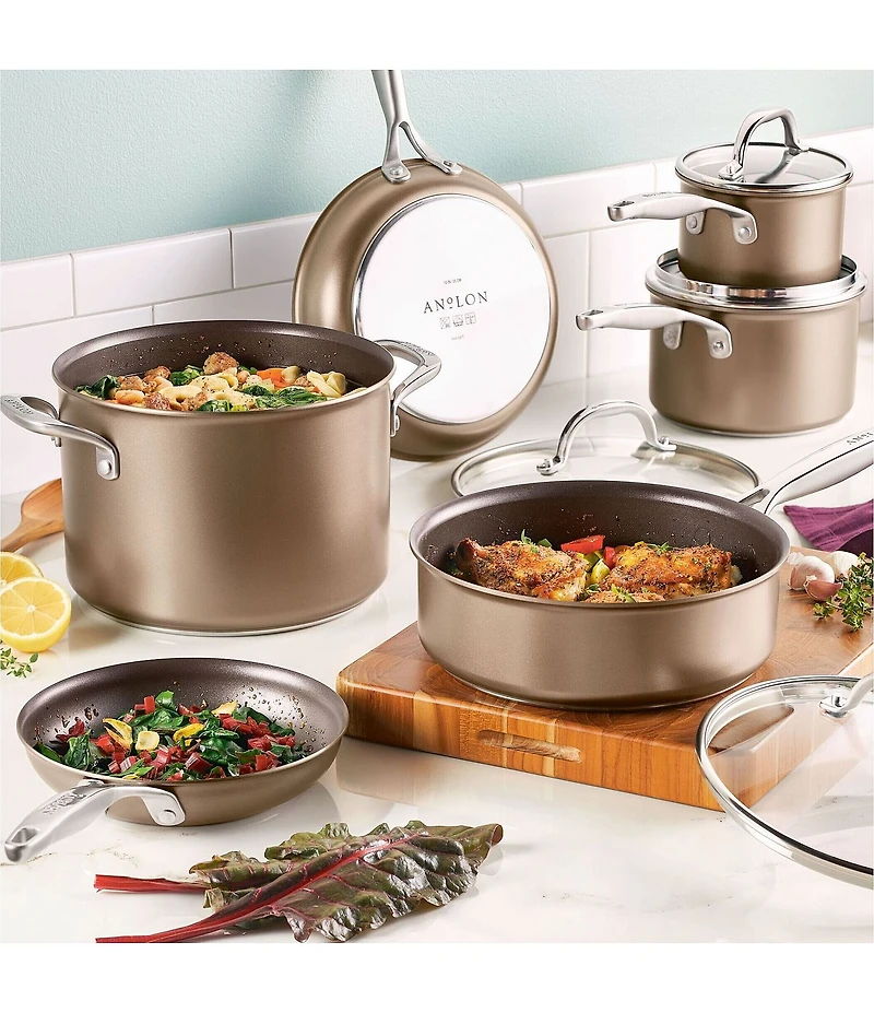 Anolon Ascend Hard Anodized Nonstick 10-Piece Cookware Set