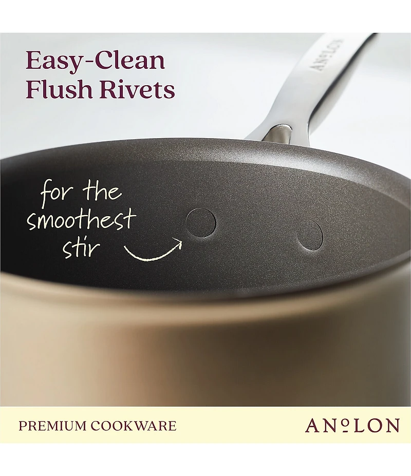 Anolon Ascend Hard Anodized Nonstick Saucepan with Lid, 3 Qt.
