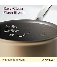 Anolon Ascend Hard Anodized Nonstick Saucepan with Lid, 3 Qt.