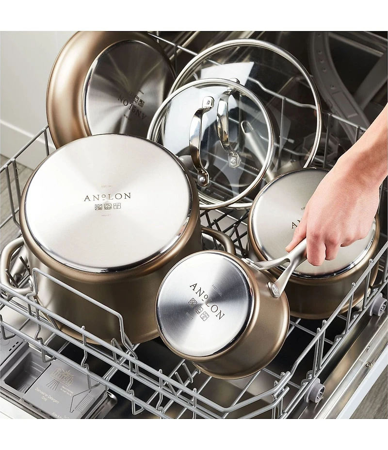 Anolon Ascend Hard Anodized Nonstick Saucepan with Lid, 3 Qt.