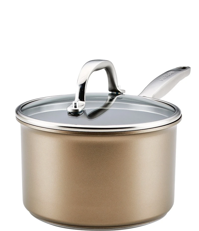 Anolon Ascend Hard Anodized Nonstick Saucepan with Lid, 3 Qt.
