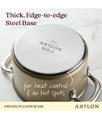 Anolon Ascend Hard Anodized Nonstick Saucepot with Lid, 4 Qt.