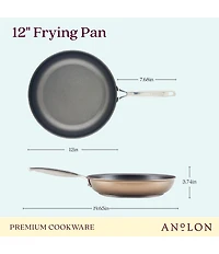 Anolon Ascend Hard Anodized Nonstick Stir Fry Pan, 10#double;