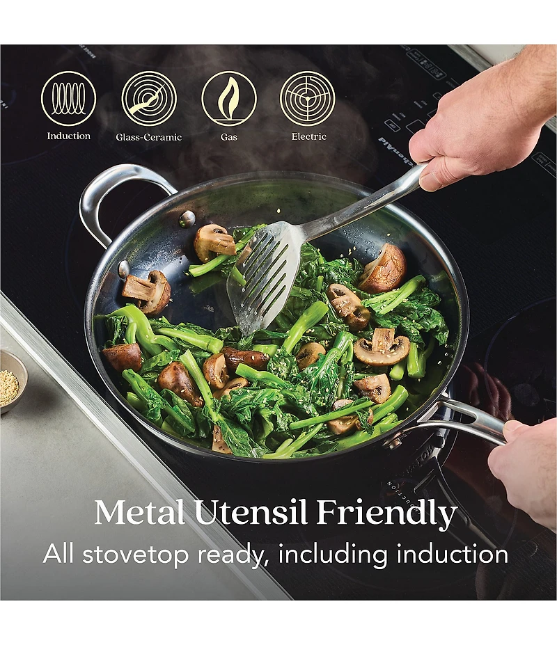 Anolon EverLast N2 Carbon Steel Frying Pan, 12#double;