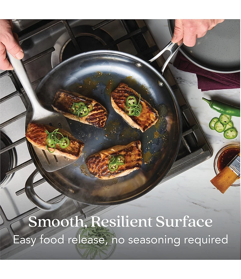 Anolon EverLast N2 Carbon Steel Frying Pan, 12#double;