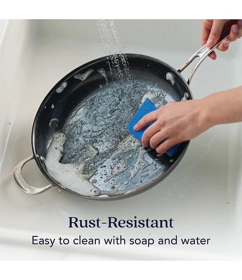 Anolon EverLast N2 Carbon Steel Frying Pan, 12#double;