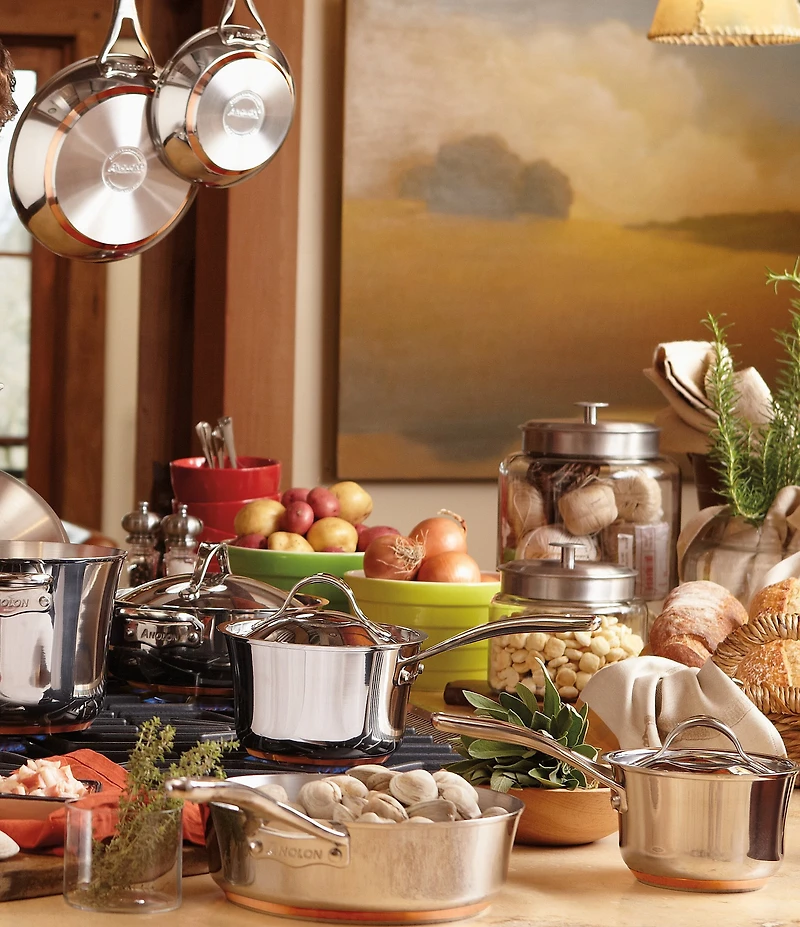 Anolon Nouvelle Copper & Stainless Steel 10-Piece Cookware Set