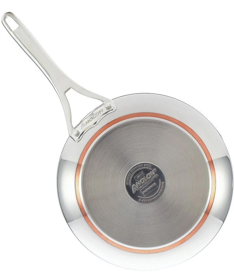 Anolon Nouvelle Copper Stainless Steel Covered French Skillet, 12#double;