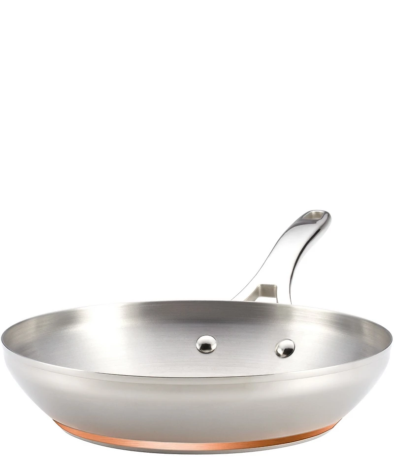 Anolon Nouvelle Copper Stainless Steel Covered French Skillet, 12#double;