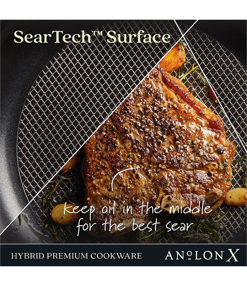 Anolon X Hybrid Nonstick Induction Frying Pan, 10#double;