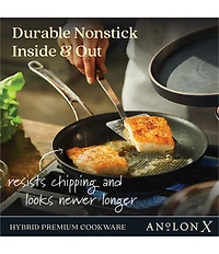 Anolon X Hybrid Nonstick Induction Frying Pan, 10#double;