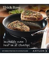 Anolon X Hybrid Nonstick Induction Frying Pan, 10#double;