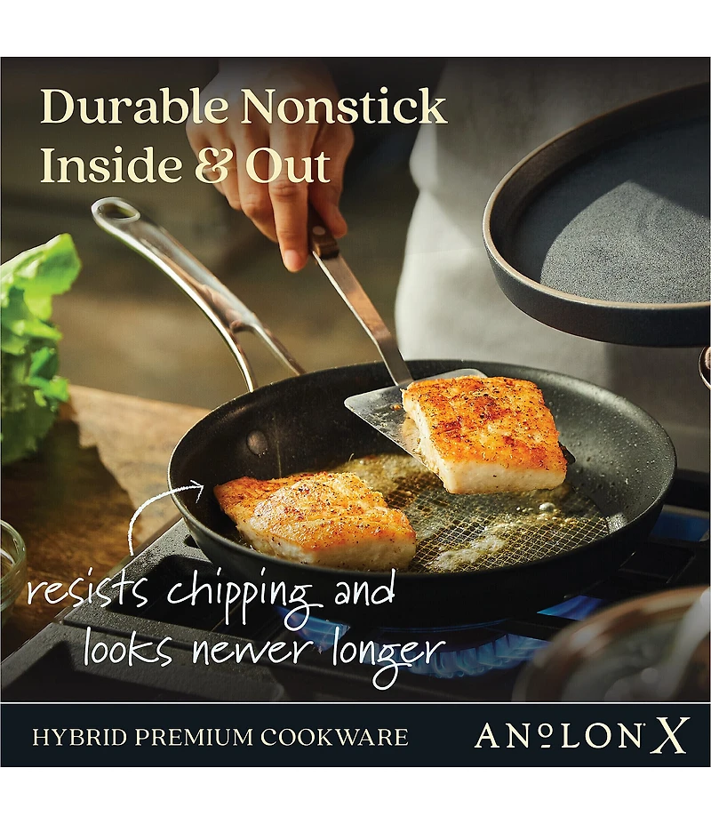 Anolon X Hybrid Nonstick Induction Frying Pan, 8.25#double;