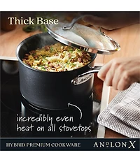 Anolon X Hybrid Nonstick Induction Saucepan With Lid, 3 Qt.