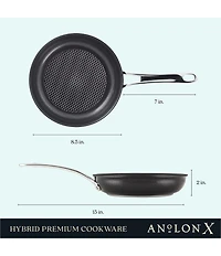 Anolon X Hybrid Nonstick Induction Stir Fry Wok With Lid, 10#double;