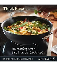 Anolon X Hybrid Nonstick Induction Stir Fry Wok With Lid, 10#double;