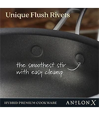 Anolon X Hybrid Nonstick Induction Stir Fry Wok With Lid, 10#double;