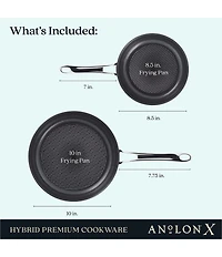 Anolon X SearTech Non Stick Frying Pan, Set of 2