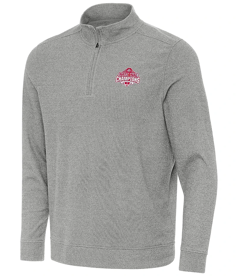 Antigua 2024 College Football Playoff National Champions Ohio State Buckeyes Subtle Quarter-Zip Pullover