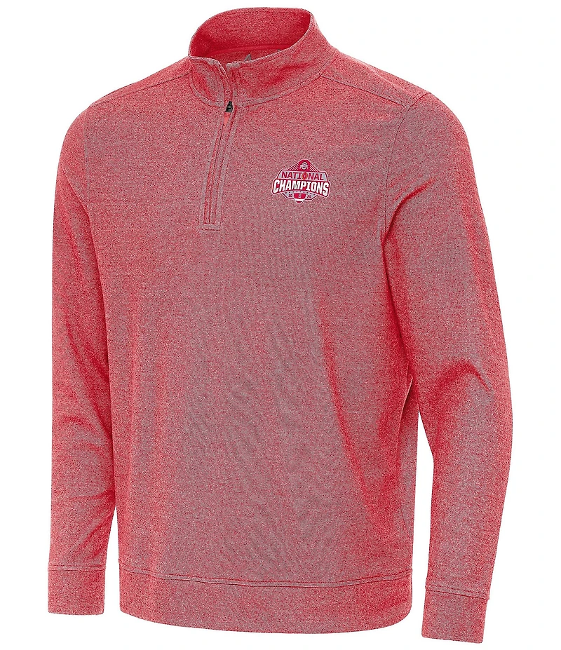 Antigua 2024 College Football Playoff National Champions Ohio State Buckeyes Subtle Quarter-Zip Pullover