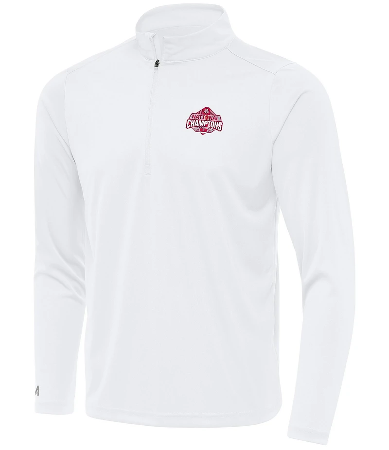 Antigua 2024 College Football Playoff National Champions Ohio State Buckeyes Tribute Quarter-Zip Pullover